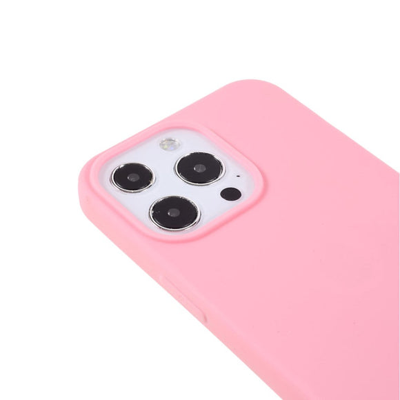 iPhone 13 Pro Max Fleksibel TPU Plast Bagside Cover - Lyserød