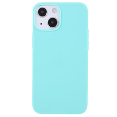 iPhone 13 Mini Fleksibel TPU Plast Bagside Cover - Cyan