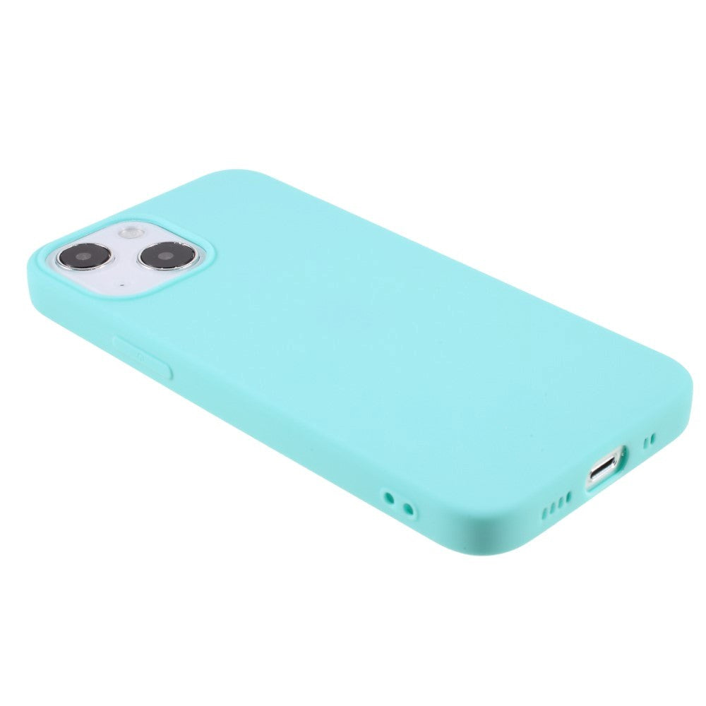 iPhone 13 Mini Fleksibel TPU Plast Bagside Cover - Cyan
