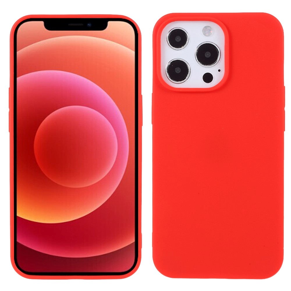 iPhone 13 Pro Fleksibel TPU Plast Bagside Cover - Rød