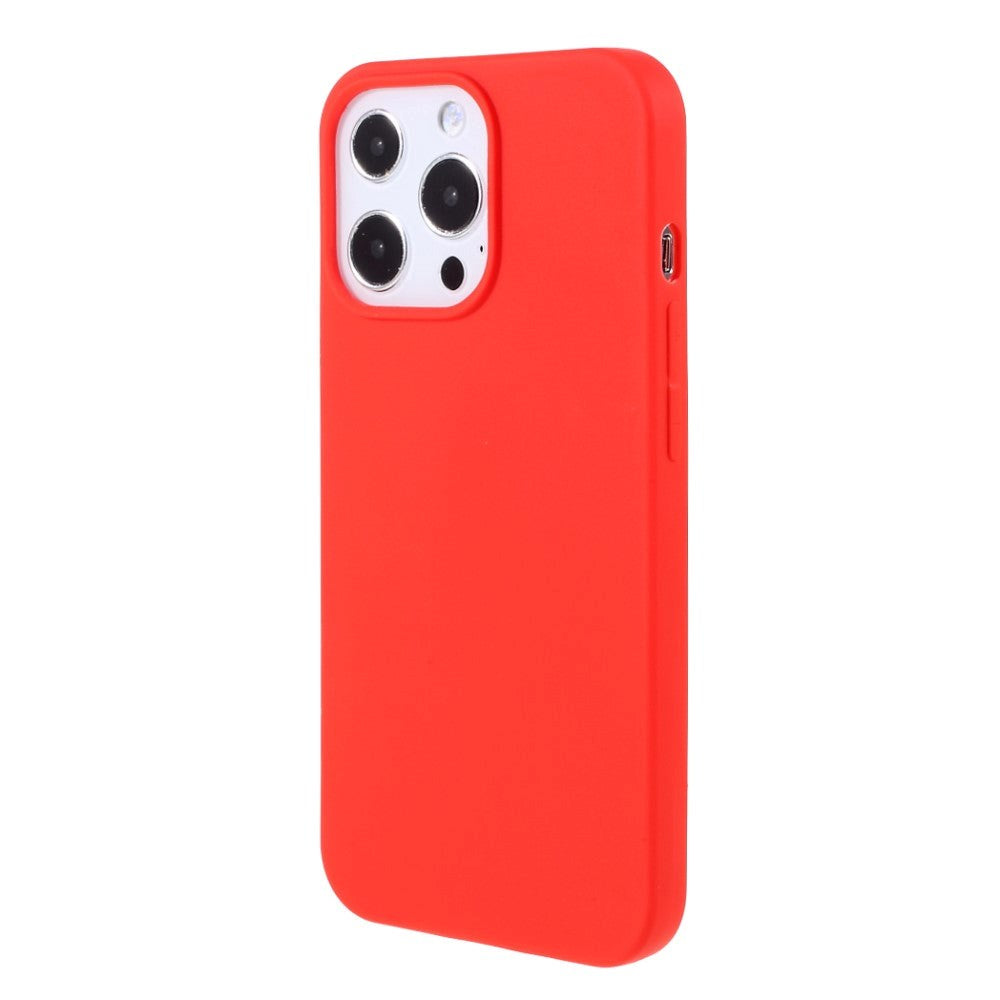 iPhone 13 Pro Fleksibel TPU Plast Bagside Cover - Rød