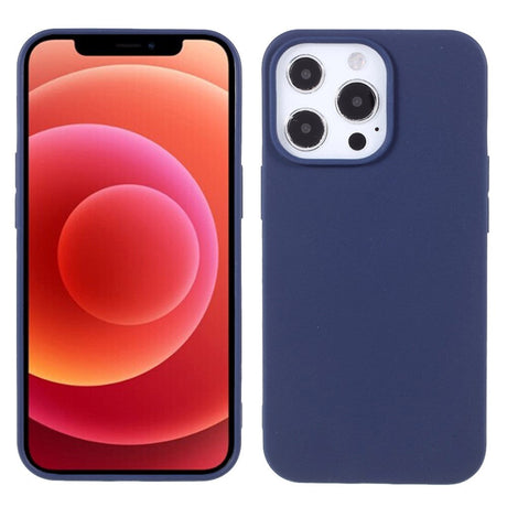iPhone 13 Pro Fleksibel TPU Plast Bagside Cover - Blå