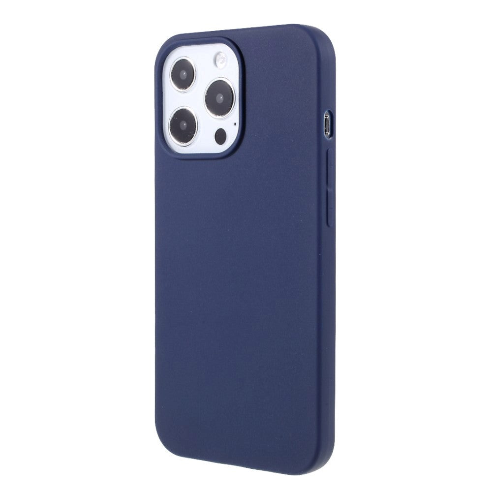 iPhone 13 Pro Fleksibel TPU Plast Bagside Cover - Blå