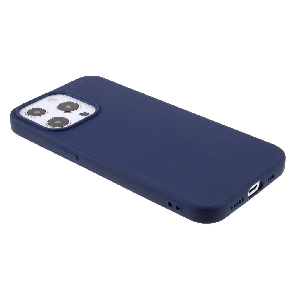 iPhone 13 Pro Fleksibel TPU Plast Bagside Cover - Blå
