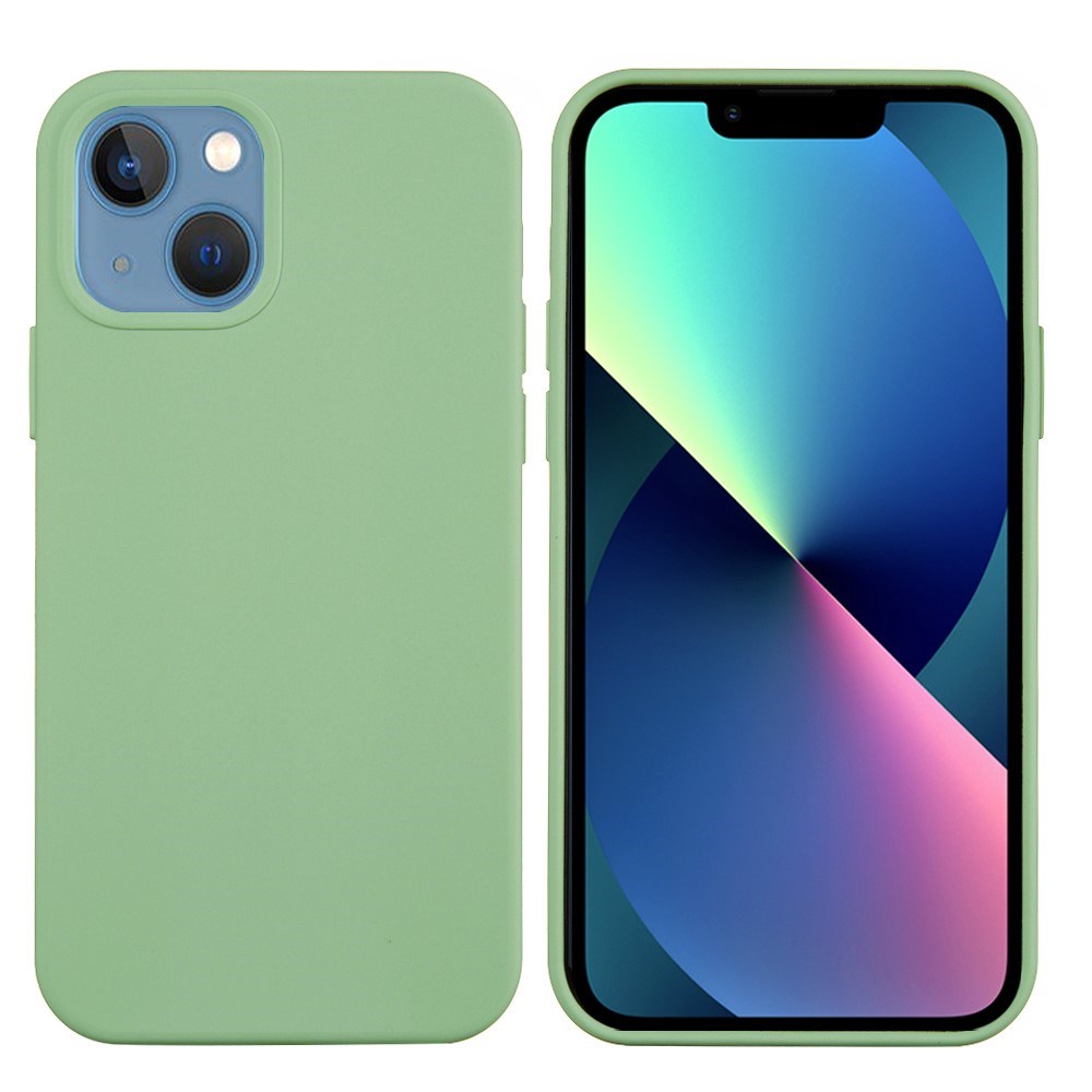 iPhone 13 Mini Liquid Silikone Cover - Lysegrøn