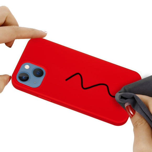 iPhone 13 Mini Liquid Silikone Cover - Rød