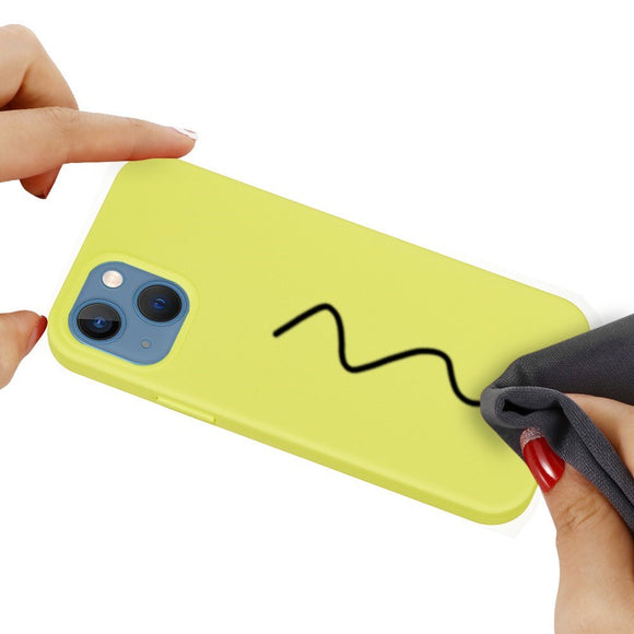 iPhone 13 Mini Liquid Silikone Cover - Gul