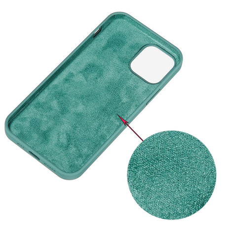 iPhone 13 Mini Liquid Silikone Cover - Mørkegrøn