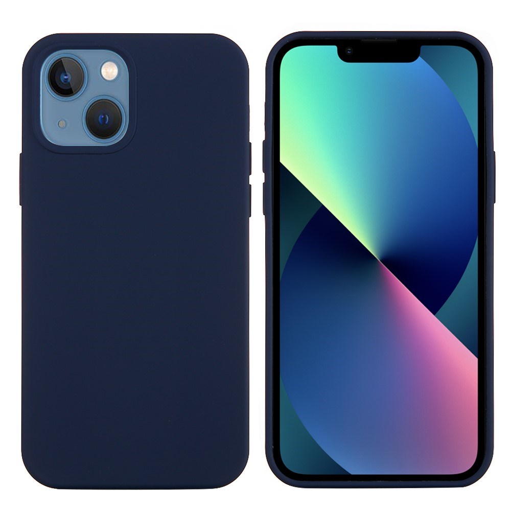 iPhone 13 Mini Liquid Silikone Cover - Mørkeblå