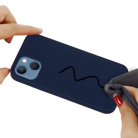 iPhone 13 Mini Liquid Silikone Cover - Mørkeblå