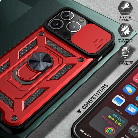 iPhone 13 Pro Håndværker Cover m. Magnetisk Kickstand & Cam Slider - Sort