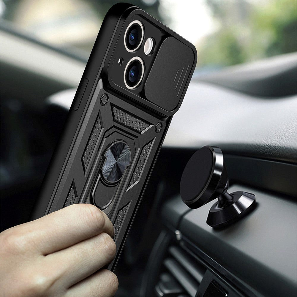 iPhone 13 Håndværker Cover m. Magnetisk Kickstand & Cam Slider - Sort