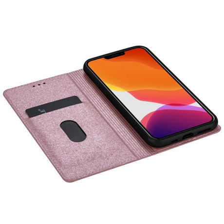 EIDERWOOD iPhone 13 Mini Læder Cover m. Pung & Ståfunktion - Glimmer - Rose Gold