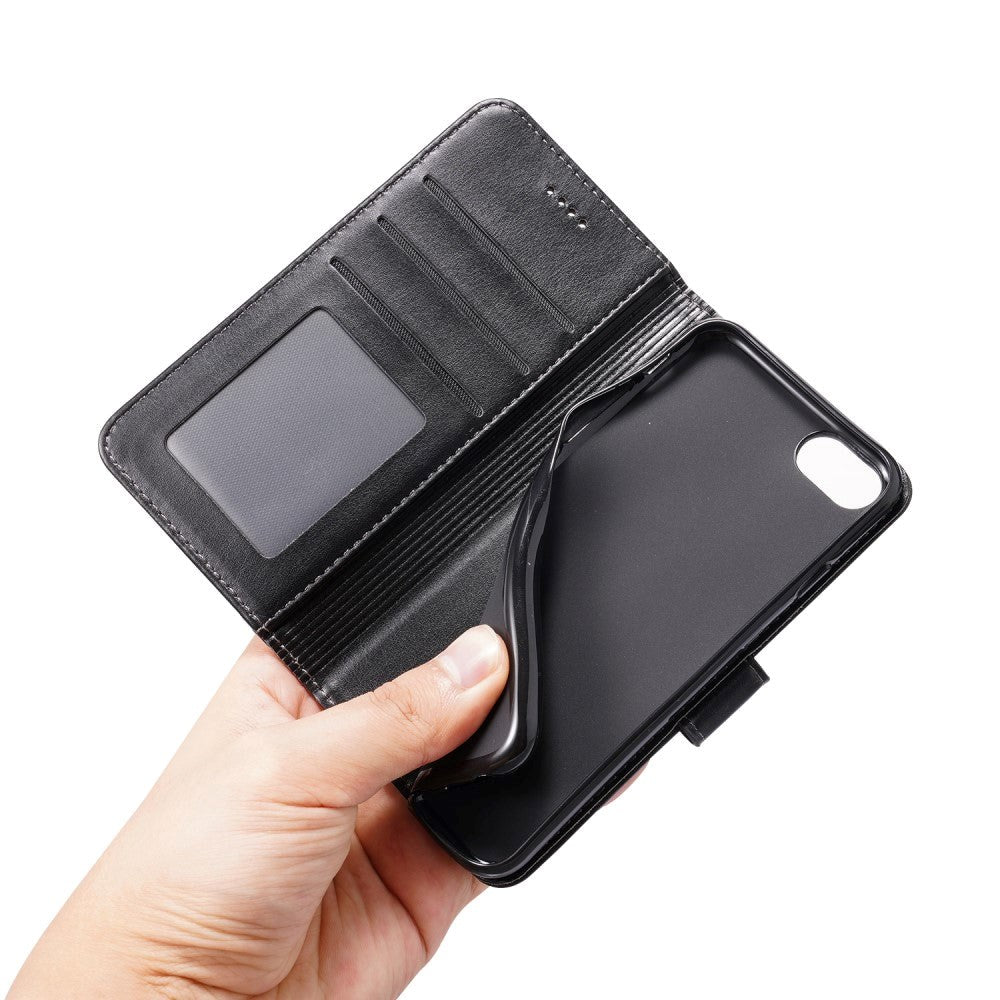 iPhone SE (2022 / 2020) / 8 / 7 Cover m. Pung - Lodret Syning - Sort