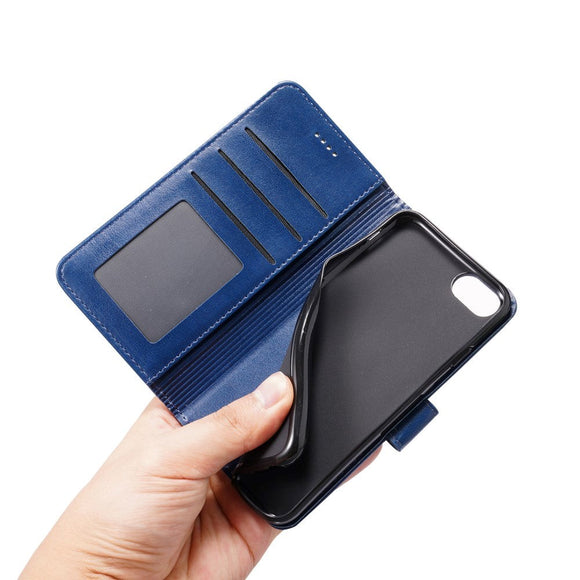 iPhone SE (2022 / 2020) / 8 / 7 Cover m. Pung - Lodret Syning - Blå