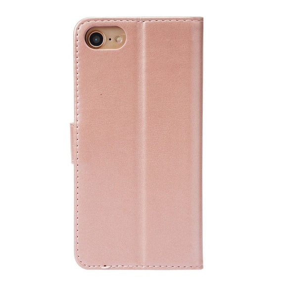 iPhone SE (2022 / 2020) / 8 / 7 Cover m. Pung - Lodret Syning - Rose Gold