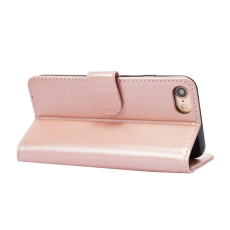 iPhone SE (2022 / 2020) / 8 / 7 Cover m. Pung - Lodret Syning - Rose Gold