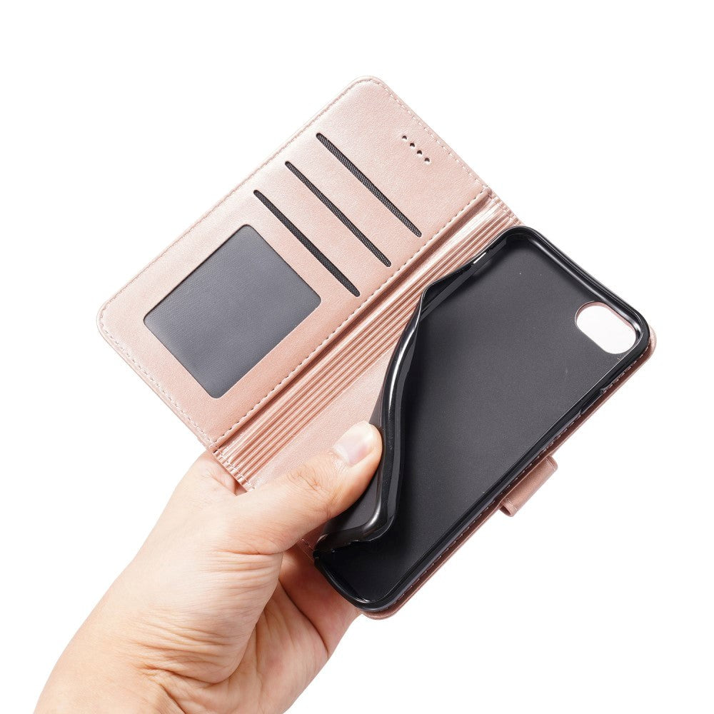 iPhone SE (2022 / 2020) / 8 / 7 Cover m. Pung - Lodret Syning - Rose Gold