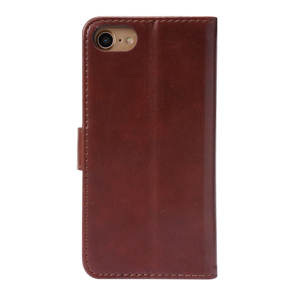 iPhone SE (2022 / 2020) / 8 / 7 Cover m. Pung - Lodret Syning - Brun