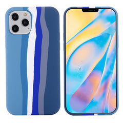 iPhone 13 Pro Fleksibel Silikone Cover - Regnbue - Blå