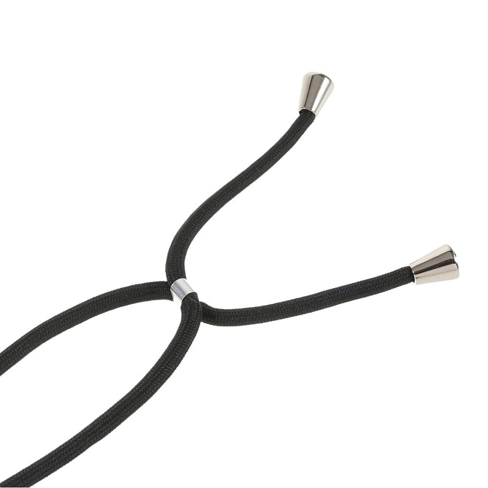 iPhone 13 Mini Fleksibelt Plastik Cover m. Snor / Strop - Sort
