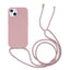 iPhone 13 Fleksibelt Plastik Cover m. Snor / Strop - Rosa