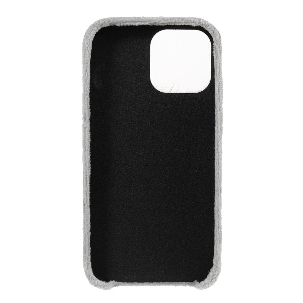 iPhone 13 Pro Plastik Cover - Plysbelagte Kærlighedsperler - Grå