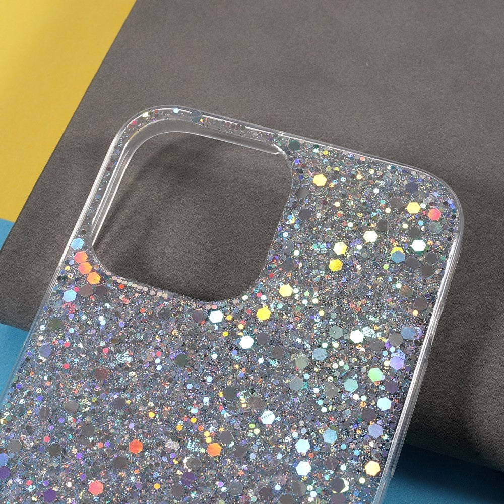 iPhone 13 Mini Glitter Cover - Sølv
