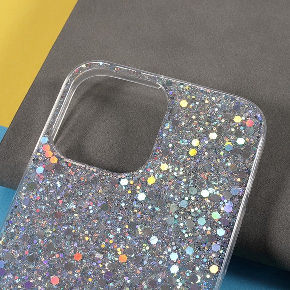 iPhone 13 Mini Glitter Cover - Sølv