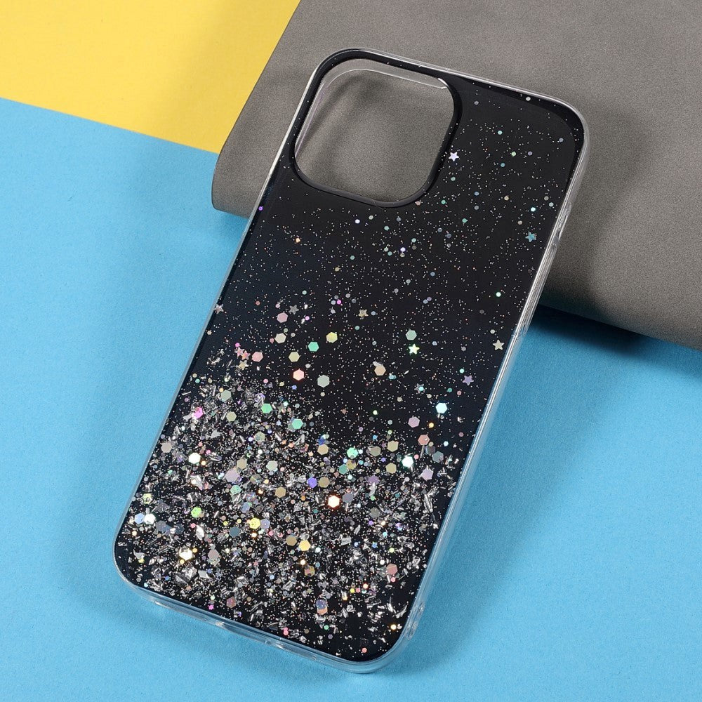 iPhone 13 Mini Glitter Cover - Sort