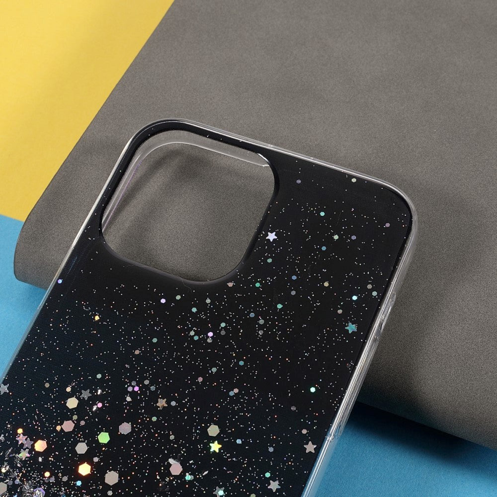 iPhone 13 Mini Glitter Cover - Sort