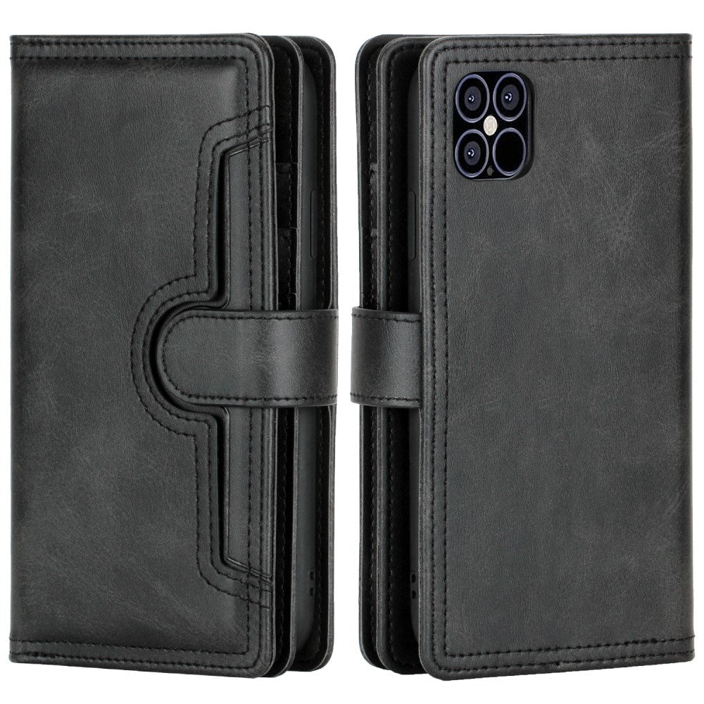 EIDERWOOD iPhone 13 Mini Flip Cover m. Kortholder & Strop - Sort