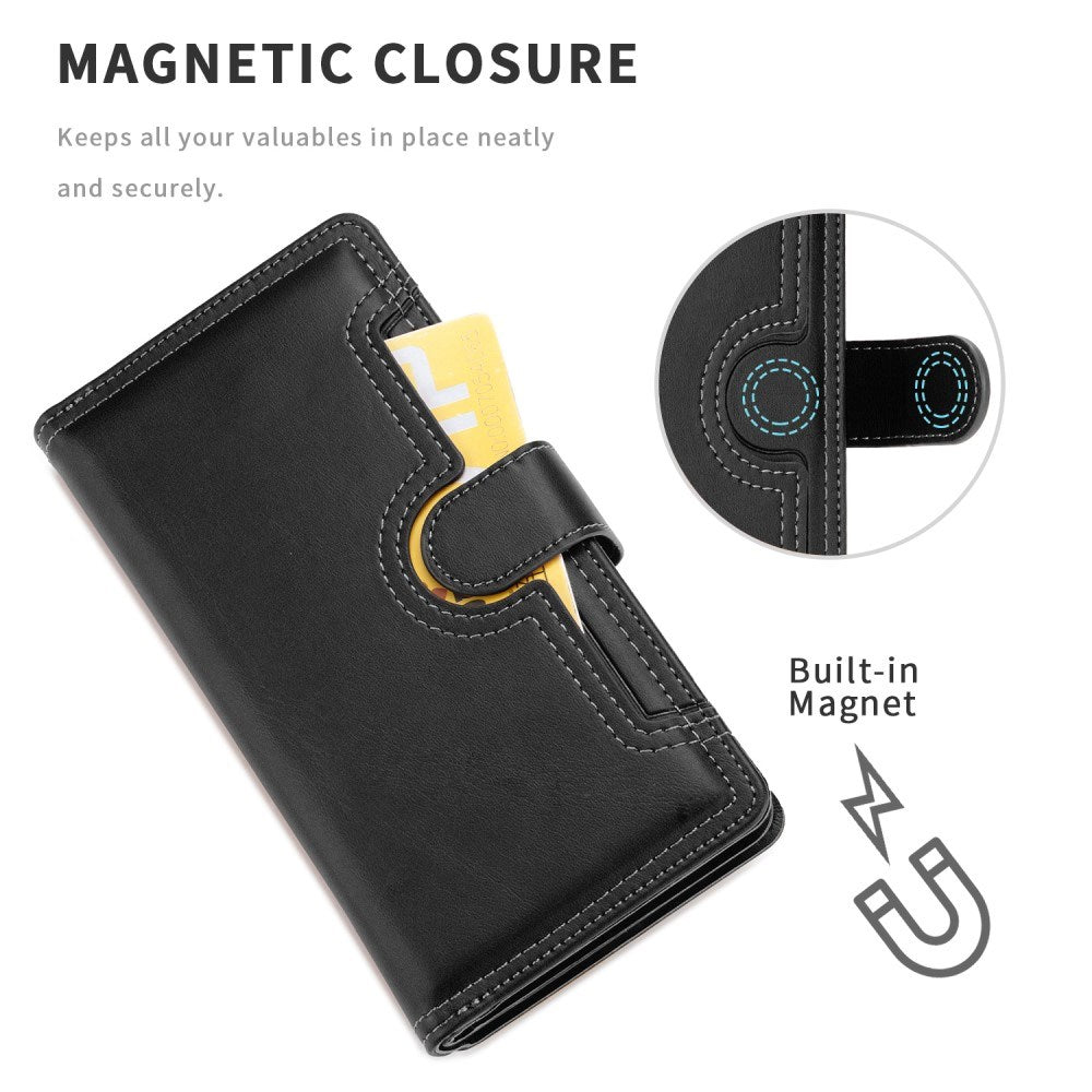 EIDERWOOD iPhone 13 Flip Cover m. Kortholder & Strop - Sort