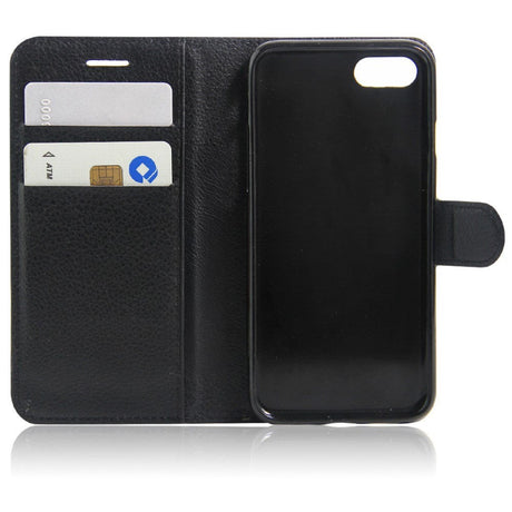 iPhone SE (2022 / 2020) / 8 / 7 Mobilcover m. Pung Soft Pouch Læder Sort