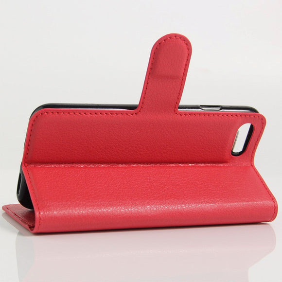 iPhone SE (2022 / 2020) / 8 / 7 Mobilcover m. Pung Soft Pouch Læder Rød