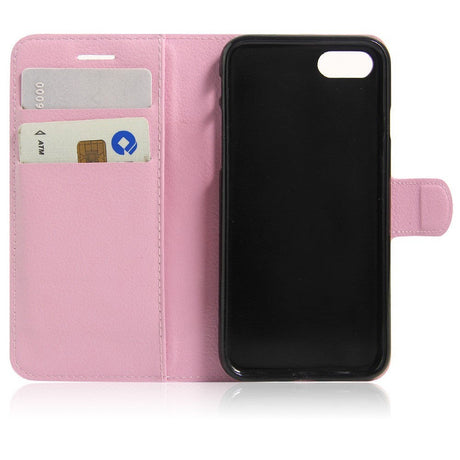 iPhone SE (2022 / 2020) / 8 / 7 Mobilcover m. Pung Soft Pouch Læder Lyserød