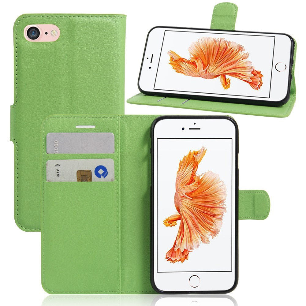 iPhone SE (2022 / 2020) / 8 / 7 Mobilcover m. Pung Soft Pouch Læder Grøn