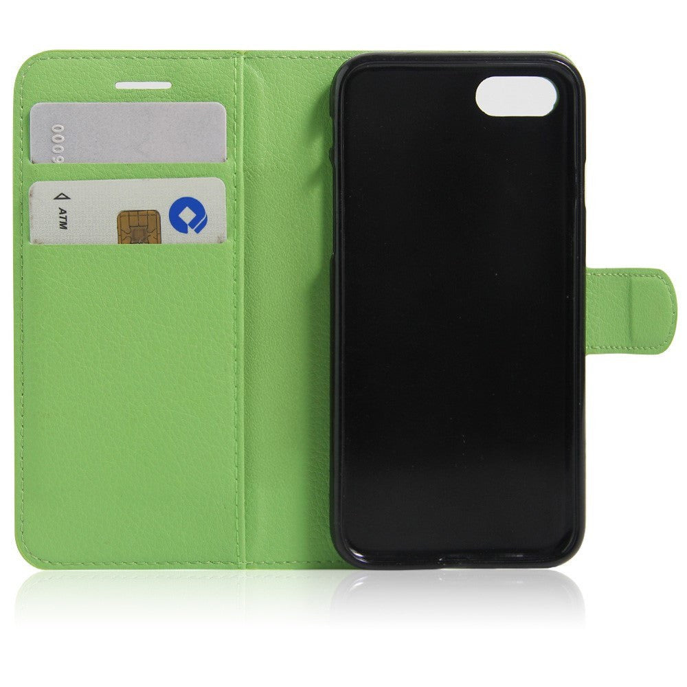 iPhone SE (2022 / 2020) / 8 / 7 Mobilcover m. Pung Soft Pouch Læder Grøn
