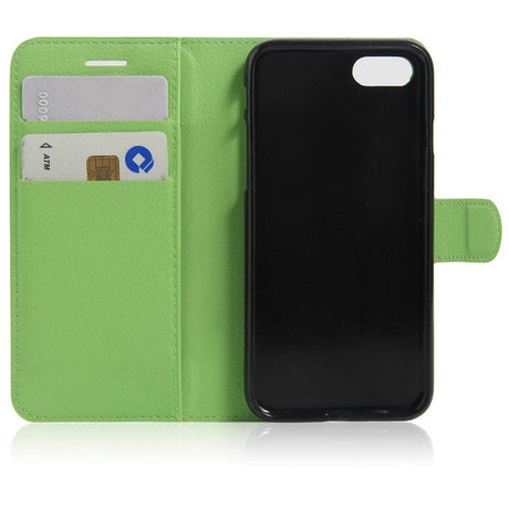 iPhone SE (2022 / 2020) / 8 / 7 Mobilcover m. Pung Soft Pouch Læder Grøn