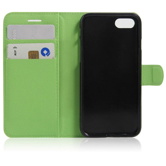 iPhone SE (2022 / 2020) / 8 / 7 Mobilcover m. Pung Soft Pouch Læder Grøn