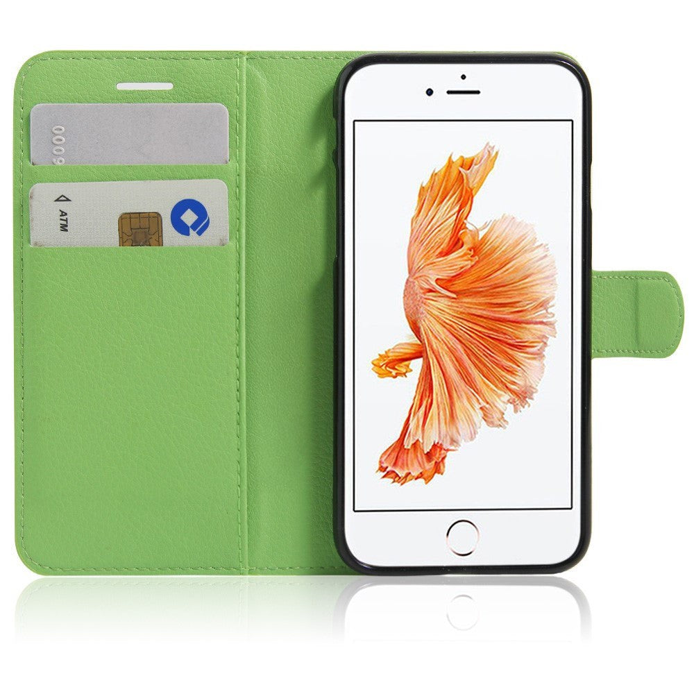 iPhone SE (2022 / 2020) / 8 / 7 Mobilcover m. Pung Soft Pouch Læder Grøn
