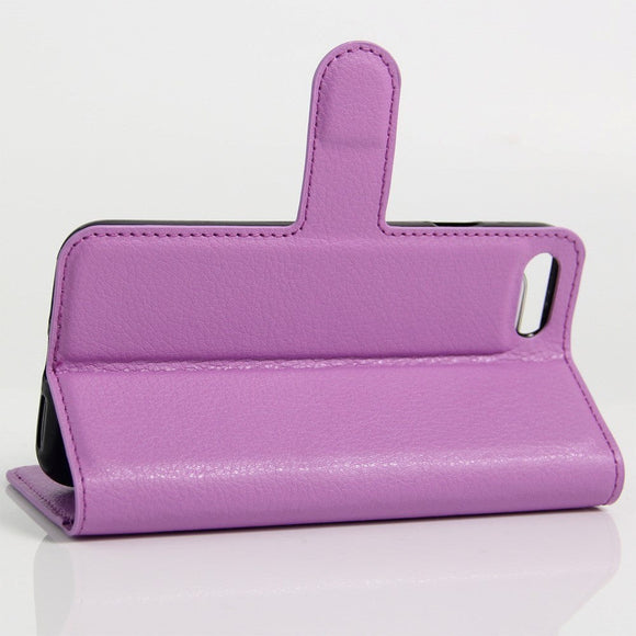iPhone SE (2022 / 2020) / 8 / 7 Mobilcover m. Pung Soft Pouch Læder Lilla