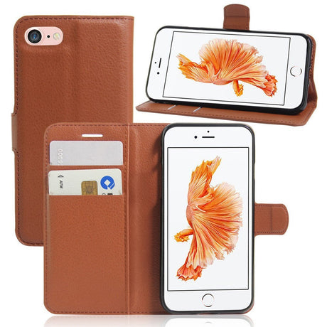 iPhone SE (2022 / 2020) / 8 / 7 Mobilcover m. Pung Soft Pouch Læder Brun