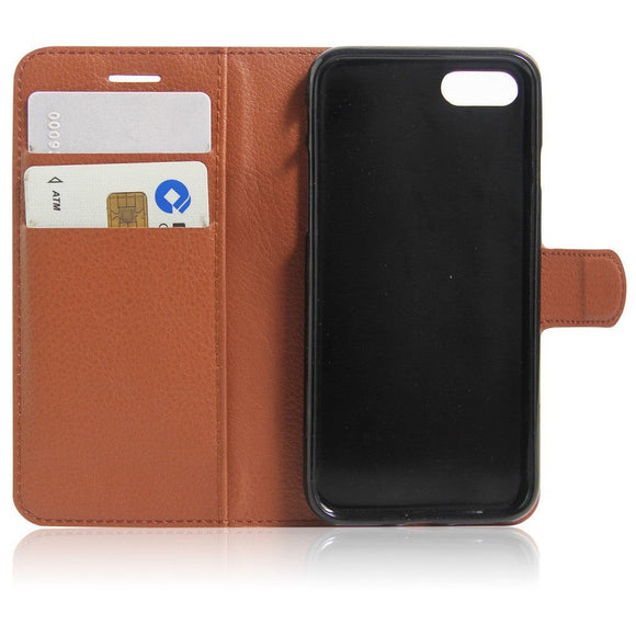 iPhone SE (2022 / 2020) / 8 / 7 Mobilcover m. Pung Soft Pouch Læder Brun