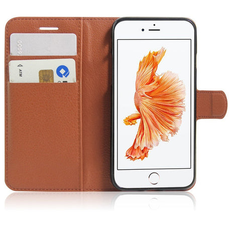 iPhone SE (2022 / 2020) / 8 / 7 Mobilcover m. Pung Soft Pouch Læder Brun