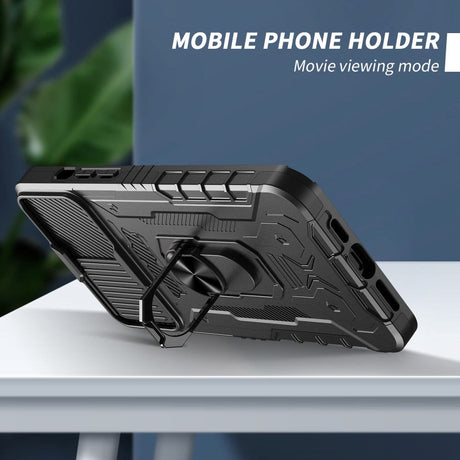 iPhone 13 Pro Max Håndværker Cover + Hærdet Glas Skærmbeskyttelse - Sort