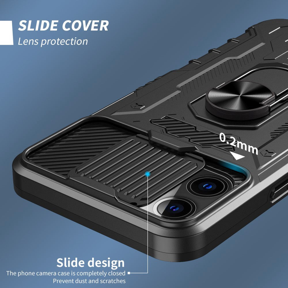 iPhone 13 Pro Max Håndværker Cover + Hærdet Glas Skærmbeskyttelse - Sort