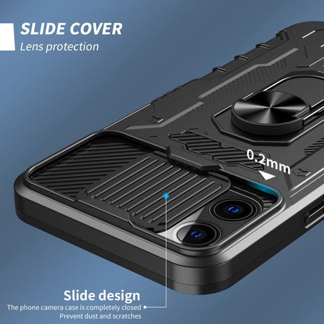 iPhone 13 Pro Max Håndværker Cover + Hærdet Glas Skærmbeskyttelse - Sort