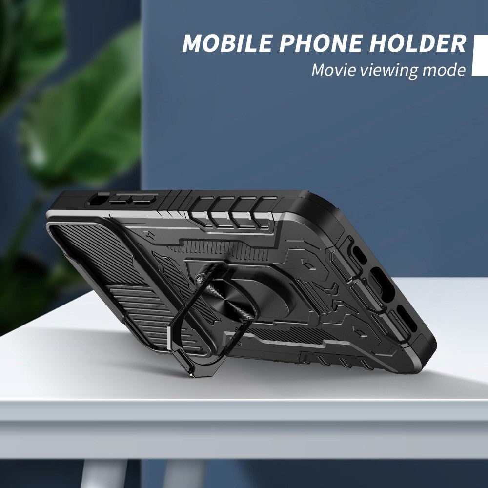 iPhone 13 Håndværker Cover + Hærdet Glas Skærmbeskyttelse - Sort