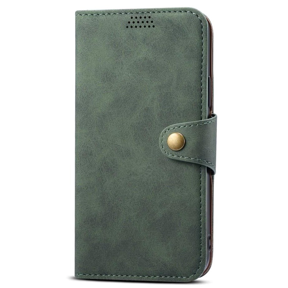 iPhone 13 Kunstlæder Cover m. Pung  - Grøn